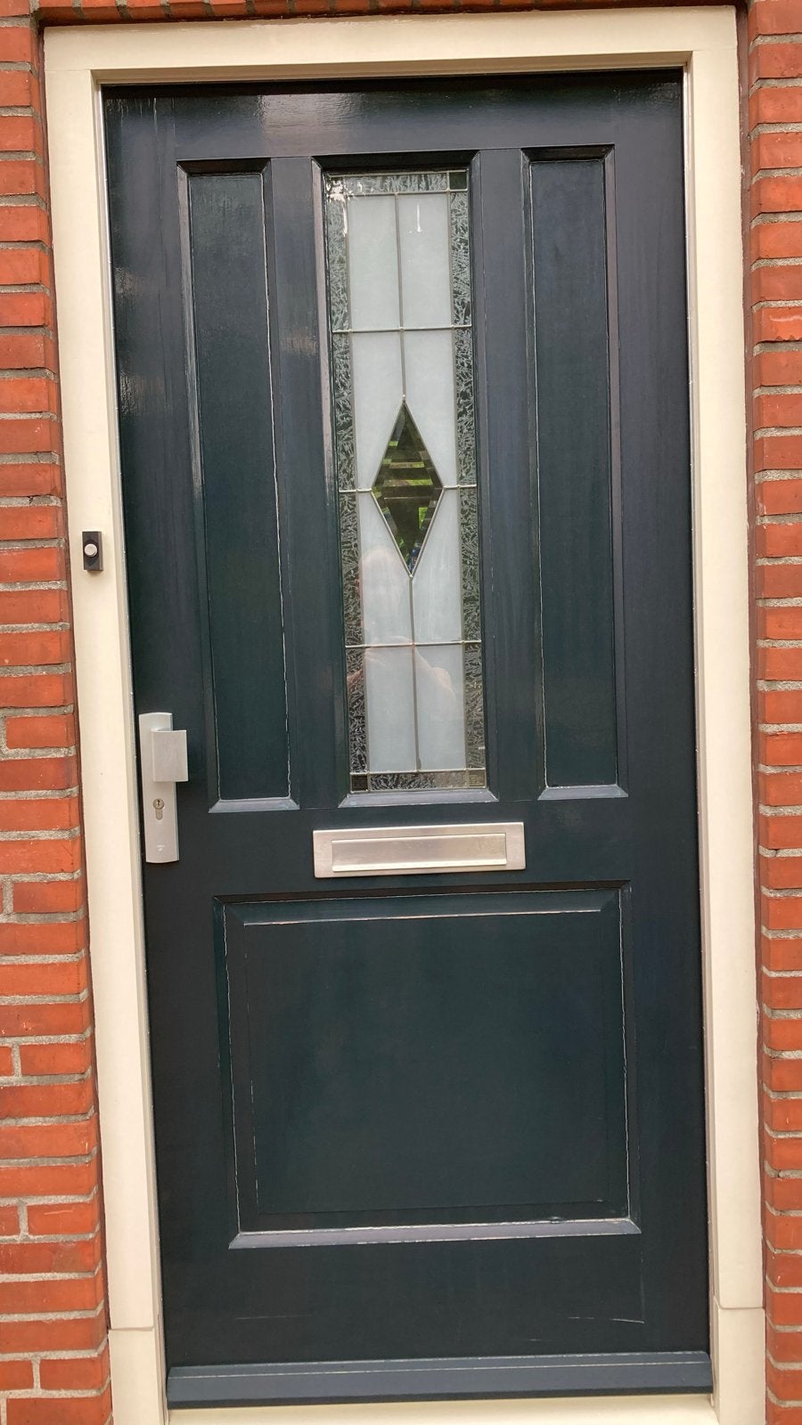Voordeur met isolatie glas in lood., Ophalen, Gebruikt, 80 tot 100 cm, Buitendeur