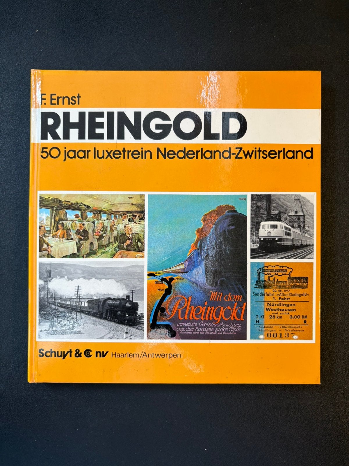 Rheingold - 50 jaar luxetrein Nederland-Zwitserland (1977), Ophalen of Verzenden, Zo goed als nieuw, Trein, Boek of Tijdschrift