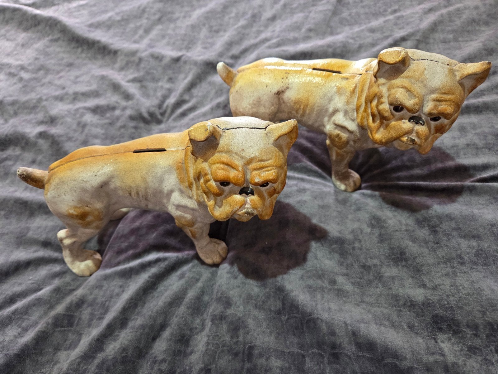 Originele Antieke Hubley (USA) Gietijzeren Bulldog Spaarpott, Antiek en Kunst, Ophalen of Verzenden