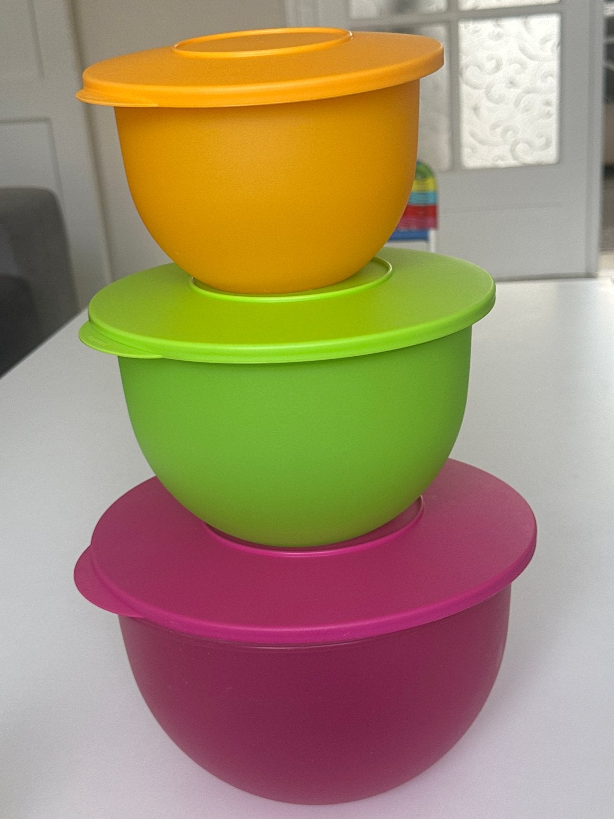 Tupperware Trendykommen set - 3 delige kommen met deksel, Huis en Inrichting, Overige kleuren, Luchtdicht, Ophalen of Verzenden