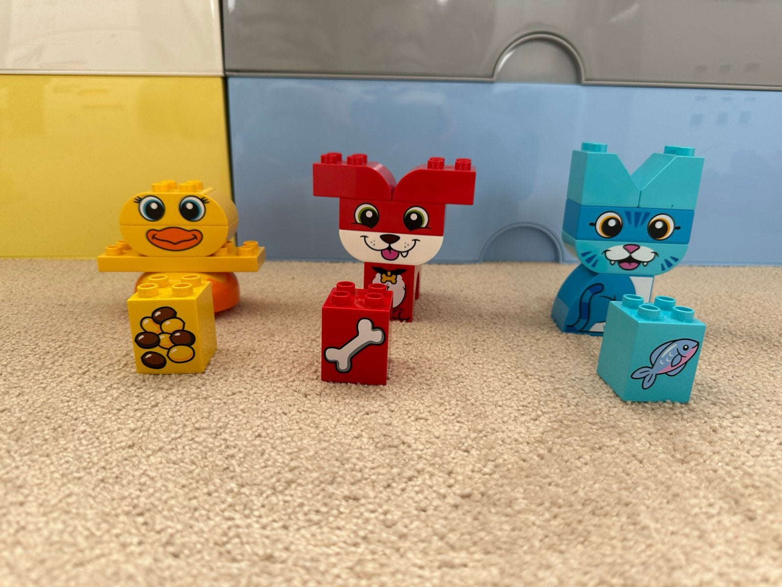 Duplo Dieren: Eend, Hond en Kat - Complete Sets, Gebruikt, Ophalen of Verzenden, Compleet, Duplo