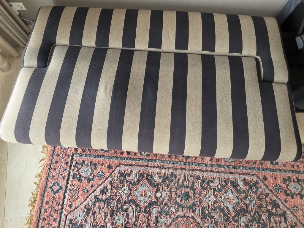 Bedbankje gestreept., Ophalen, Gebruikt, Eenpersoons, 75 tot 100 cm