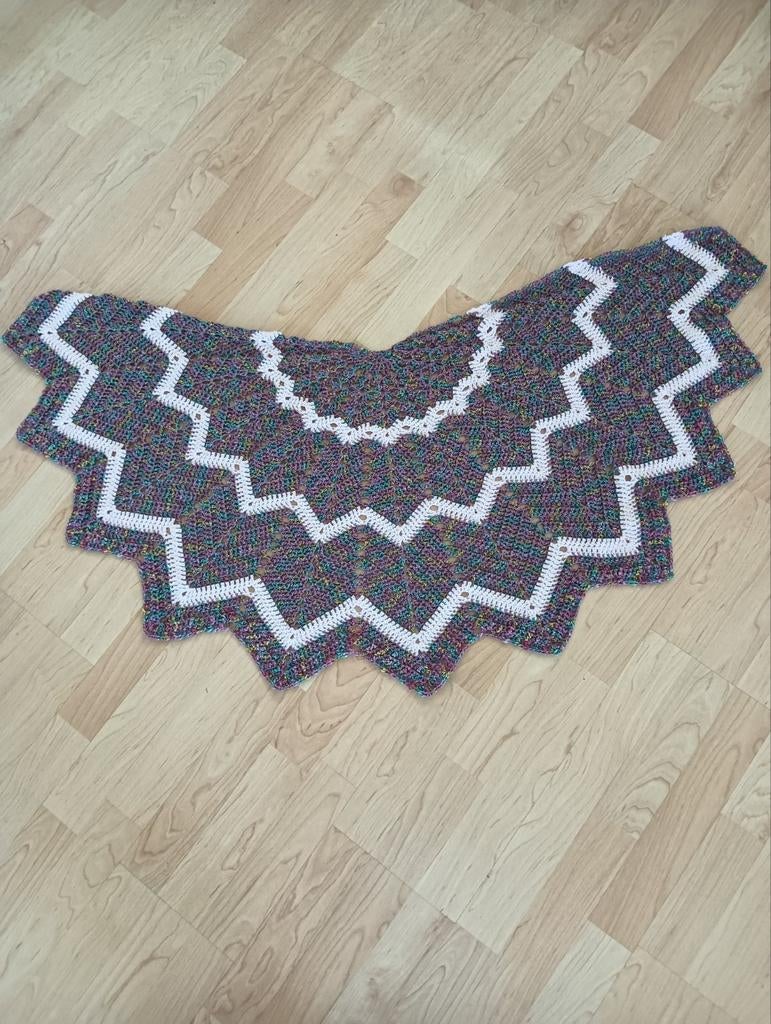 Handgemaakte schouderdoek/omslagdoek - Kleurrijk & Uniek, Handgemaakt, Ophalen of Verzenden, Zo goed als nieuw, Overige kleuren