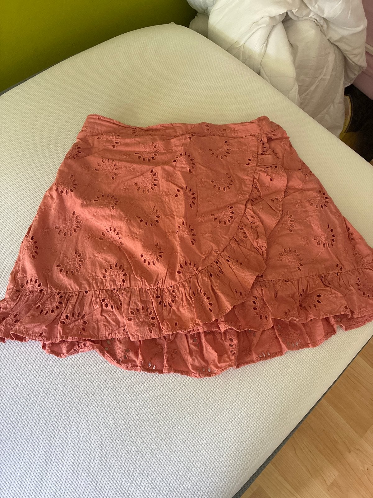 MS Mode Skort Maat 44 - Koraalrood met Broderie, Overige kleuren, Verzenden, Maat 42/44 (L), Zo goed als nieuw
