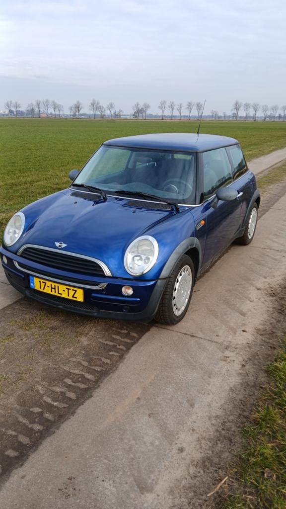 Mini 1.6 16V ONE 2001 Blauw, Voorwielaandrijving, 4 cilinders, Origineel Nederlands, Handgeschakeld