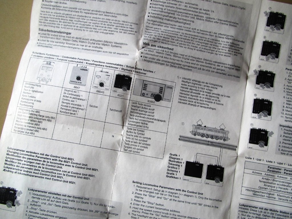 Märklin instructie voor E-Loks serie 185 / 482, Hobby en Vrije tijd, Wisselstroom, Locomotief, Ophalen of Verzenden, Zo goed als nieuw
