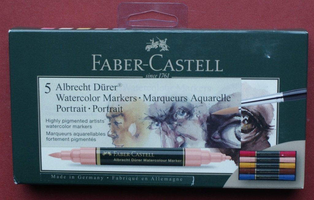 Faber Castell Albrecht Dürer, sets van 5 Watercolor Markers, Verzenden, Nieuw, Waterverf