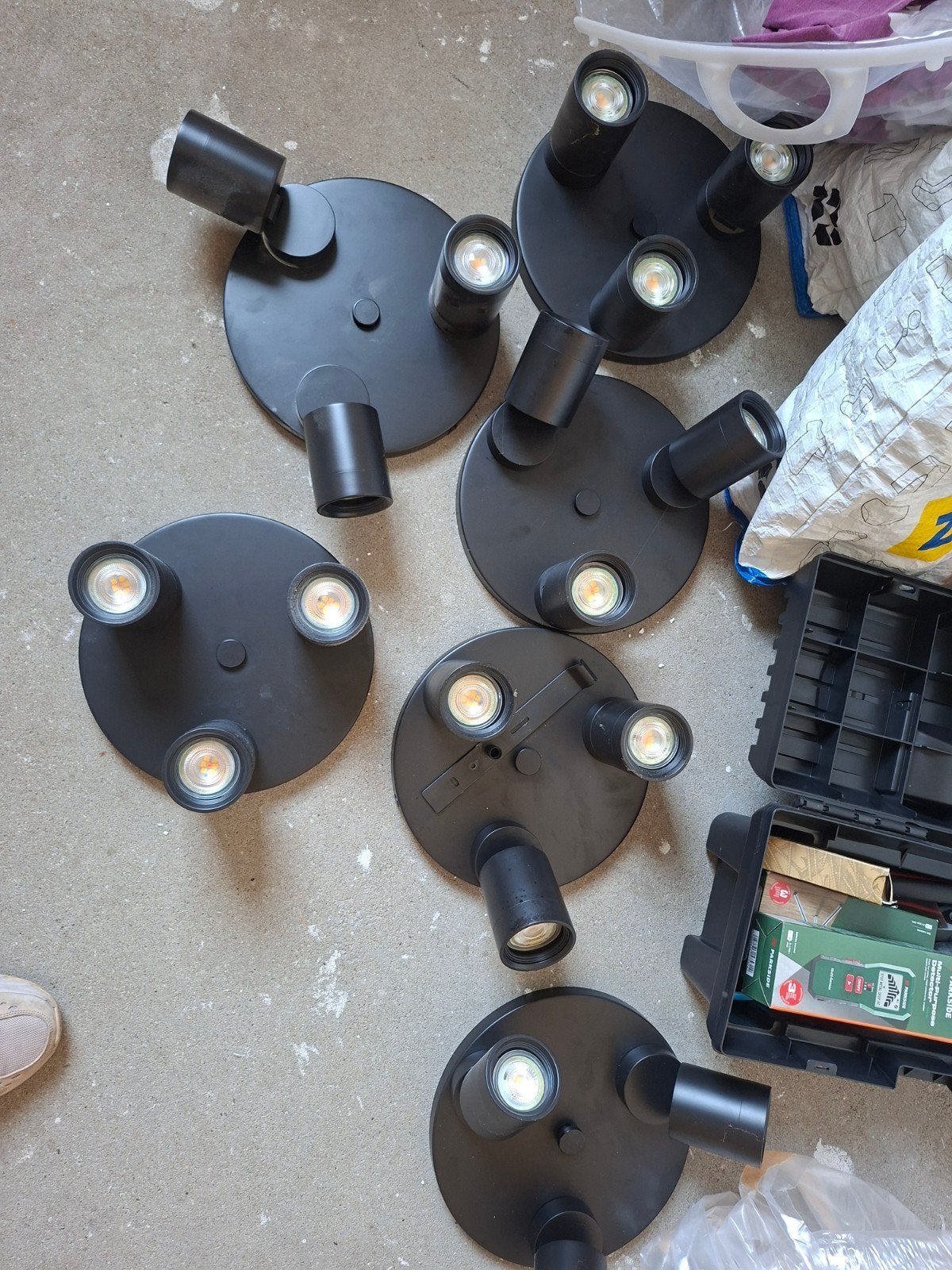 IKEA Nymåne Plafondspots - 6 stuks, Ophalen, Gebruikt, LED, Metaal