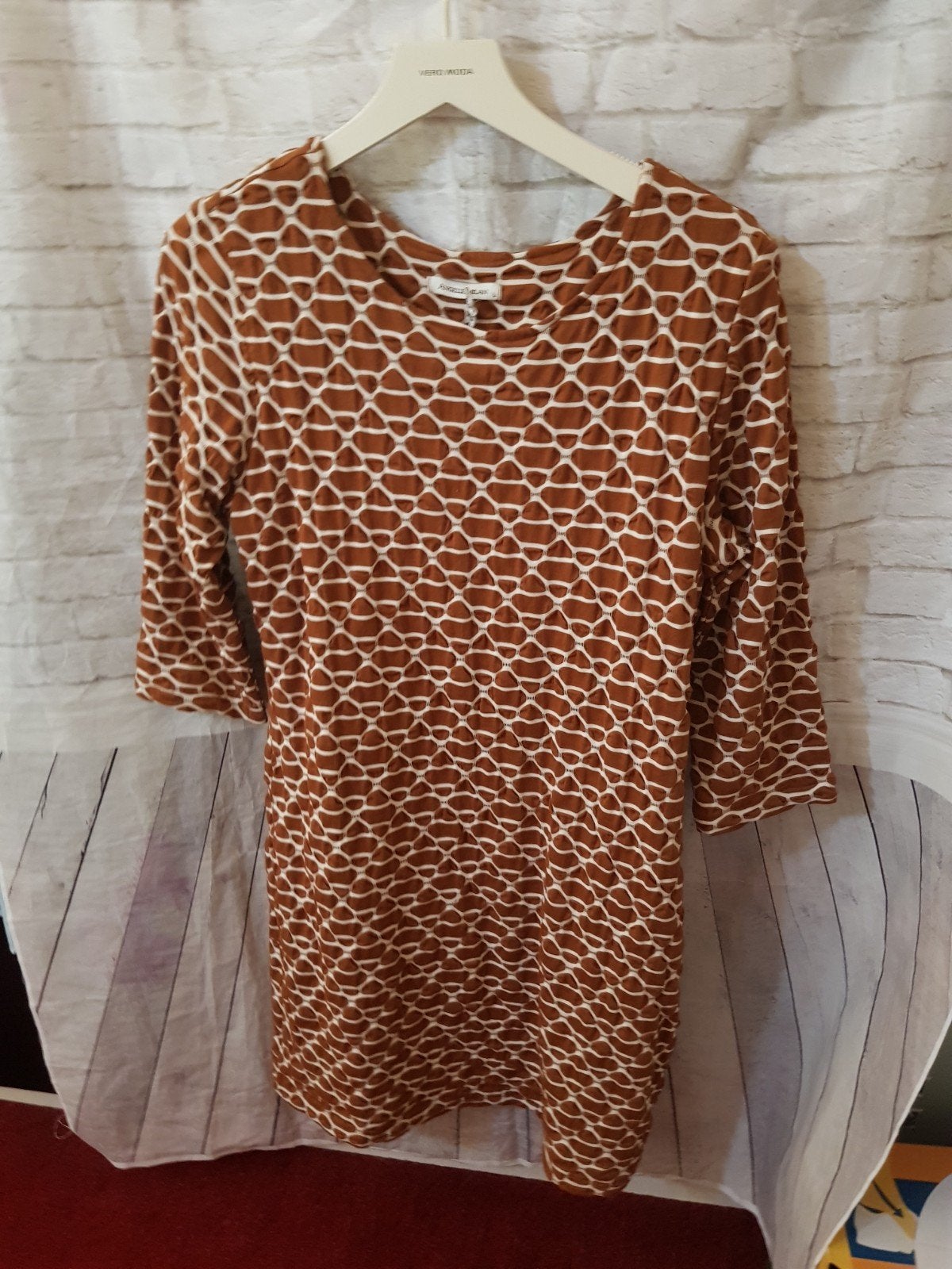 Nieuwe Angellean jurk met giraffe print - Maat L, Bruin, Verzenden, Maat 42/44 (L), Nieuw