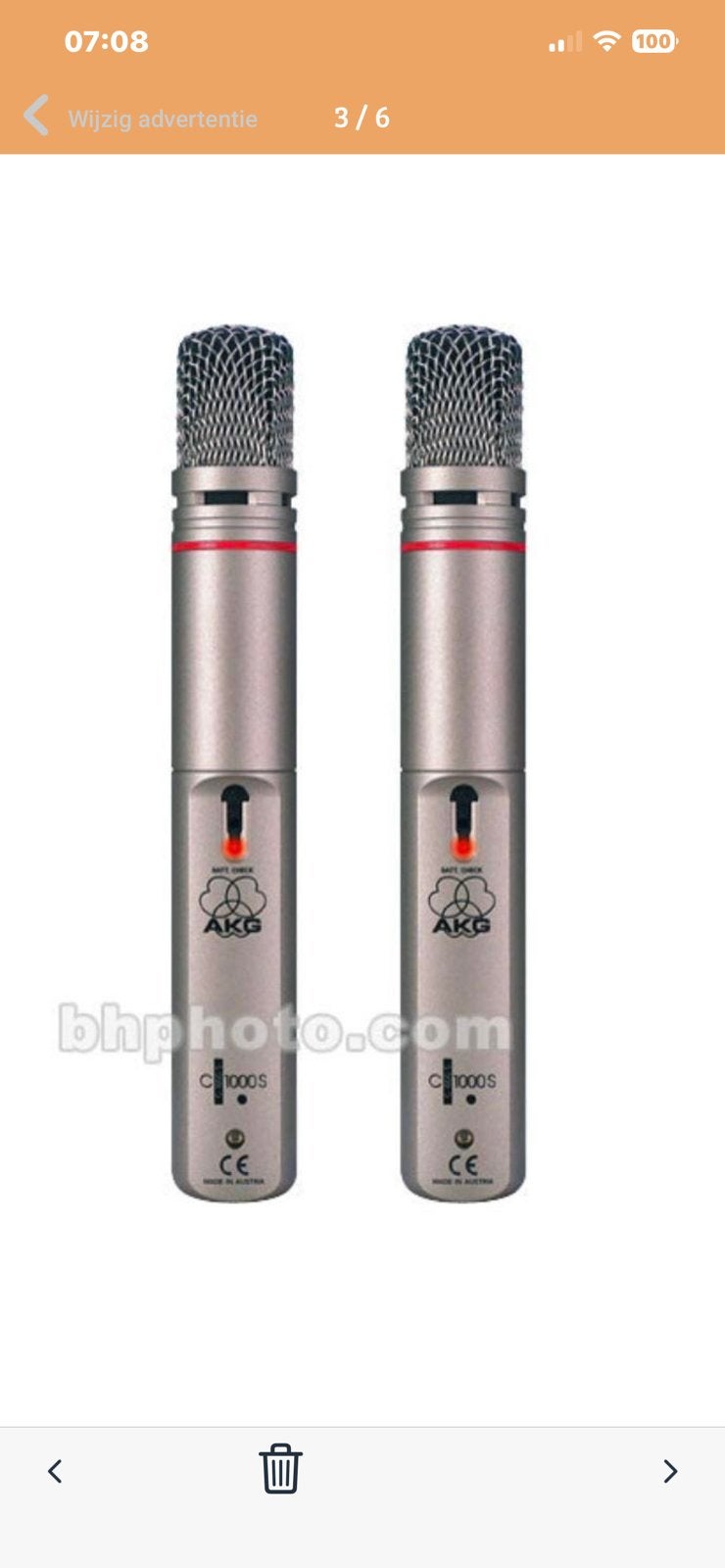 Set (7-delig) AKG en Shure Drums/Bass Mics., Muziek en Instrumenten, Ophalen of Verzenden, Gebruikt, Instrumentmicrofoon