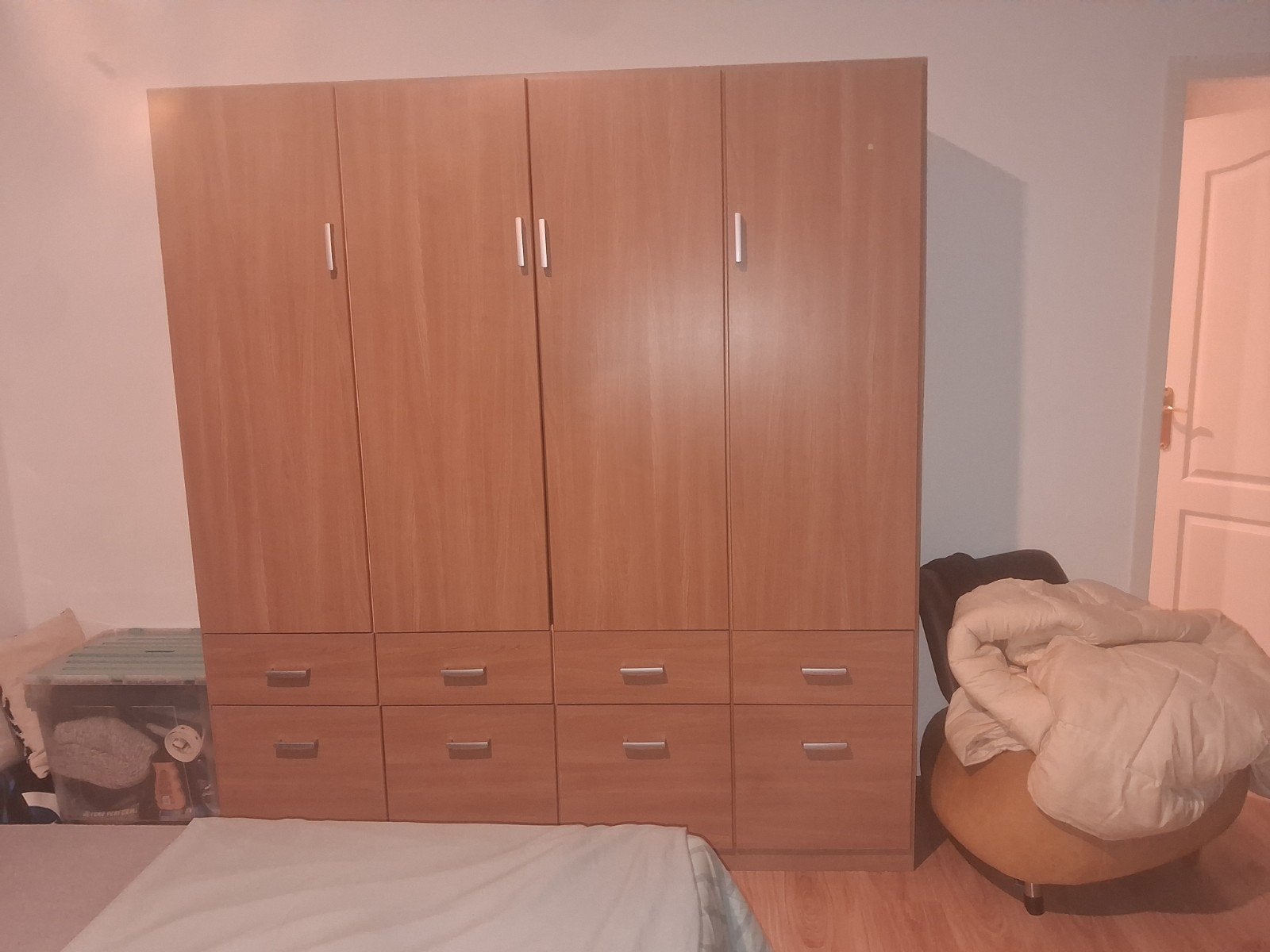 Kledingkast, Huis en Inrichting, Slaapkamer | Complete slaapkamers, Ophalen, Gebruikt, Tweepersoons, Hout