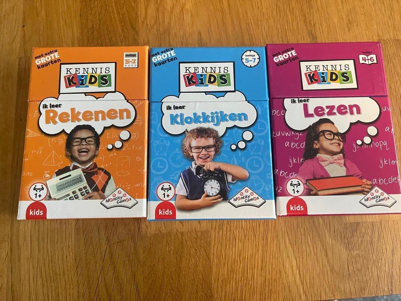 Kennis kids kaartspellen (3 stuks), Drie of vier spelers, Ophalen of Verzenden, Gebruikt