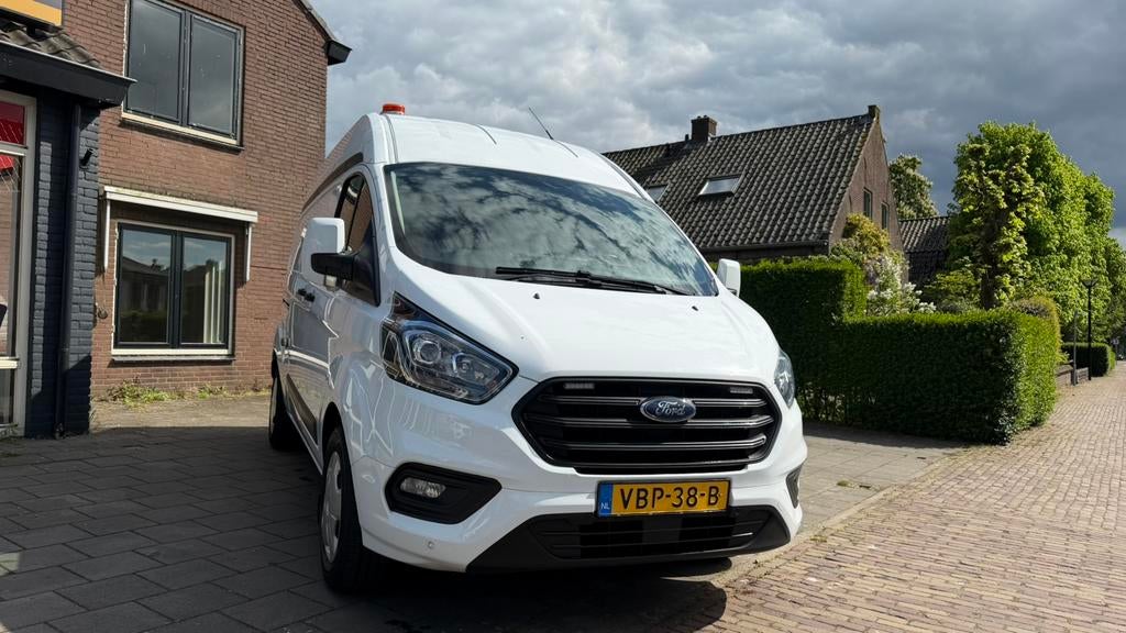 Ford Transit Custom GB 2.0 Tdci 105PK 320 L2h2 2019 Wit, Auto's, Voorwielaandrijving, 1995 cc, Euro 6, 4 cilinders