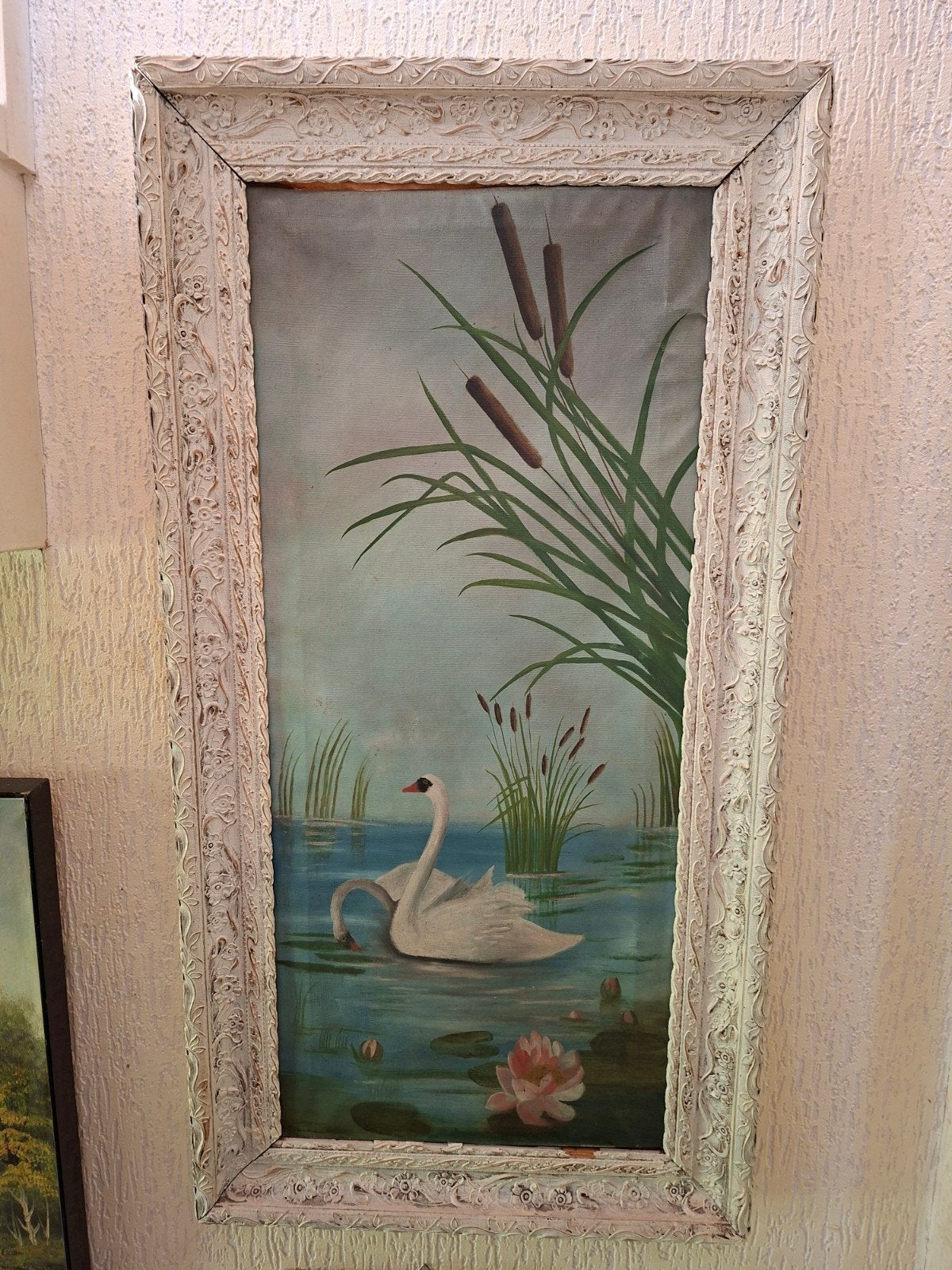 Vintage schilderij zwanen, Ophalen