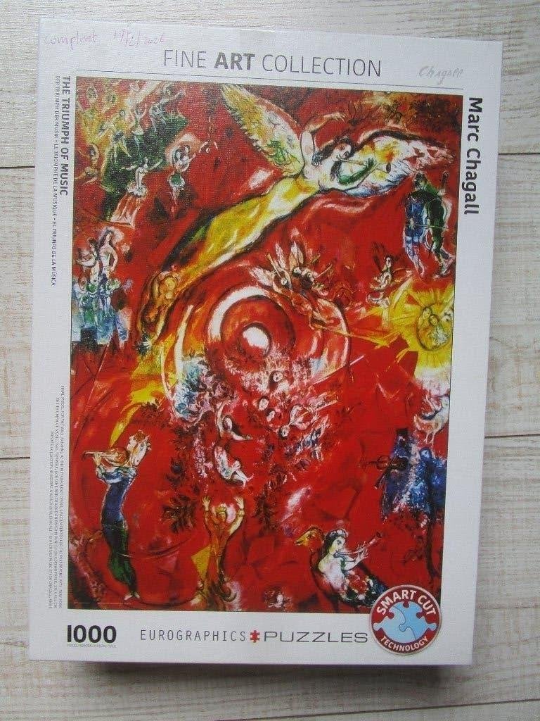 Puzzel  MARC CHAGALL "The triumph of music", Ophalen of Verzenden, 500 t/m 1500 stukjes, Zo goed als nieuw, Legpuzzel