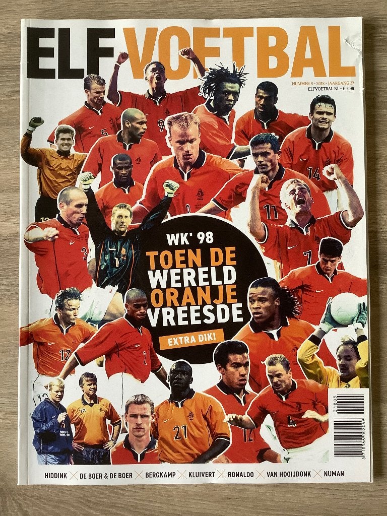 Elf Voetbal over WK1998 - nummer 5 van 2018, Elf voetbal, Ophalen of Verzenden, Zo goed als nieuw, Balsport