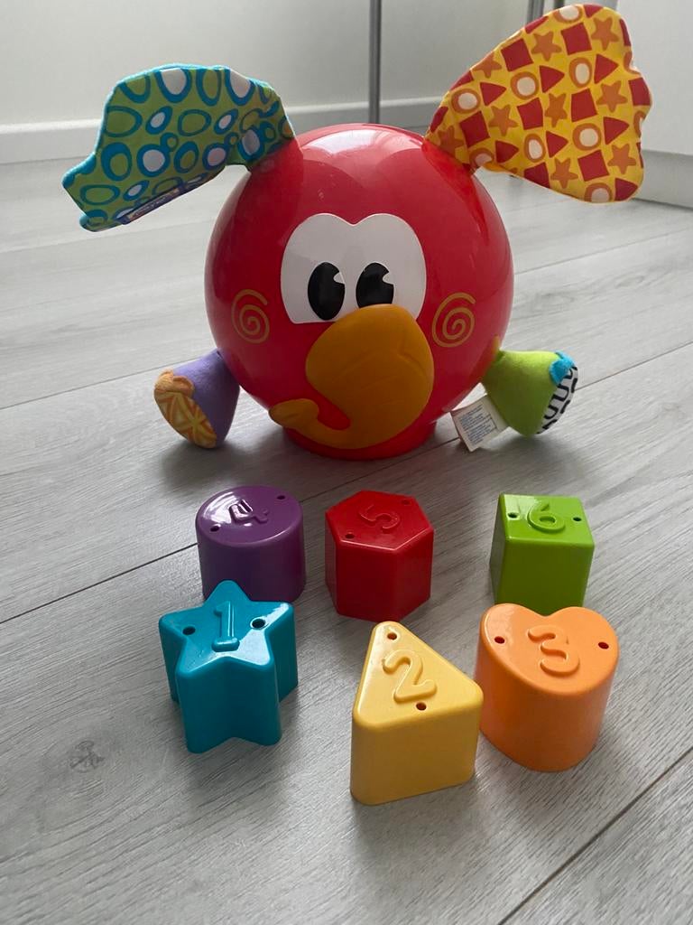 Playgro Vormenstoof Bal met geluid en zachte vleugels, Ophalen of Verzenden, Zo goed als nieuw, Overige typen, Met geluid