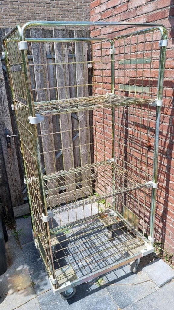 Rolcontainer voor magazijn of houtopslag / garage, 100 liter of meer, Ophalen, Zo goed als nieuw, Transportkar