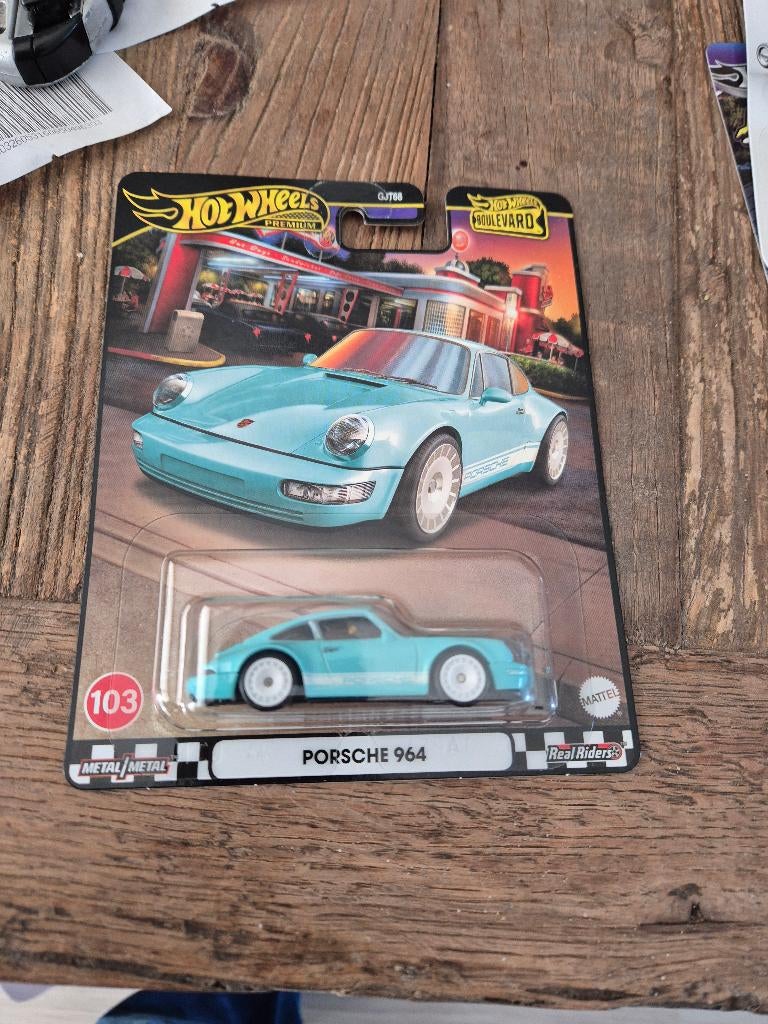 Hot wheels porsche 964 blauw Boulevard, Ophalen of Verzenden, Nieuw, Auto