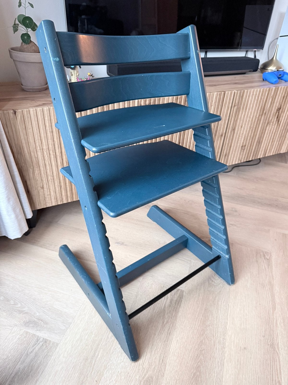 Nette Stokke Tripp Trapp Midnight blue blauw petrol, Ophalen, Gebruikt, Meegroeistoel