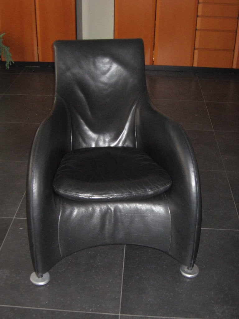 Montis Loge fauteuil, Huis en Inrichting, Ophalen, Gebruikt, 50 tot 75 cm, Leer