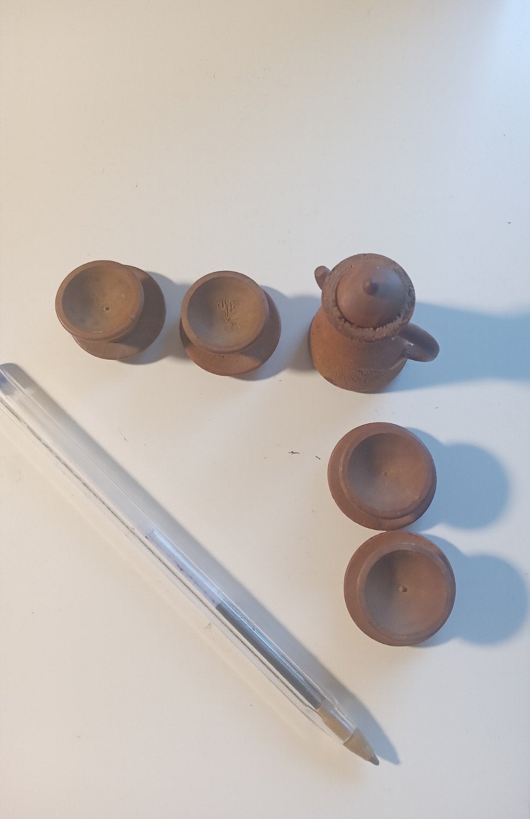 Vintage poppenhuis serviesje ( hout!), Ophalen of Verzenden, Gebruikt, Gebruiksvoorwerp