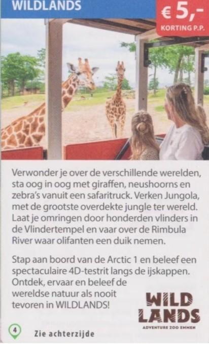WILDLANDS kortingsbon, Tickets en Kaartjes, Drie personen of meer, Ticket of Toegangskaart