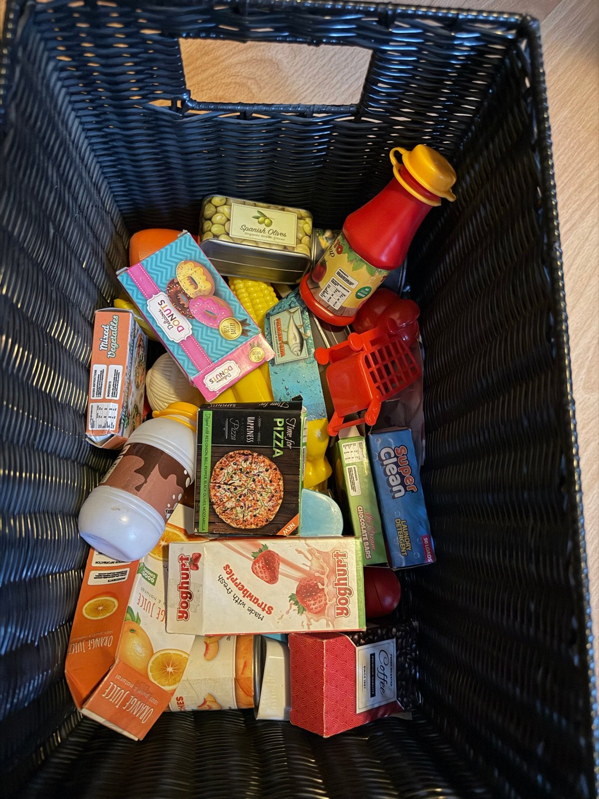 Speelgoedkassa met boodschappen, Ophalen, Gebruikt, Jongen of Meisje