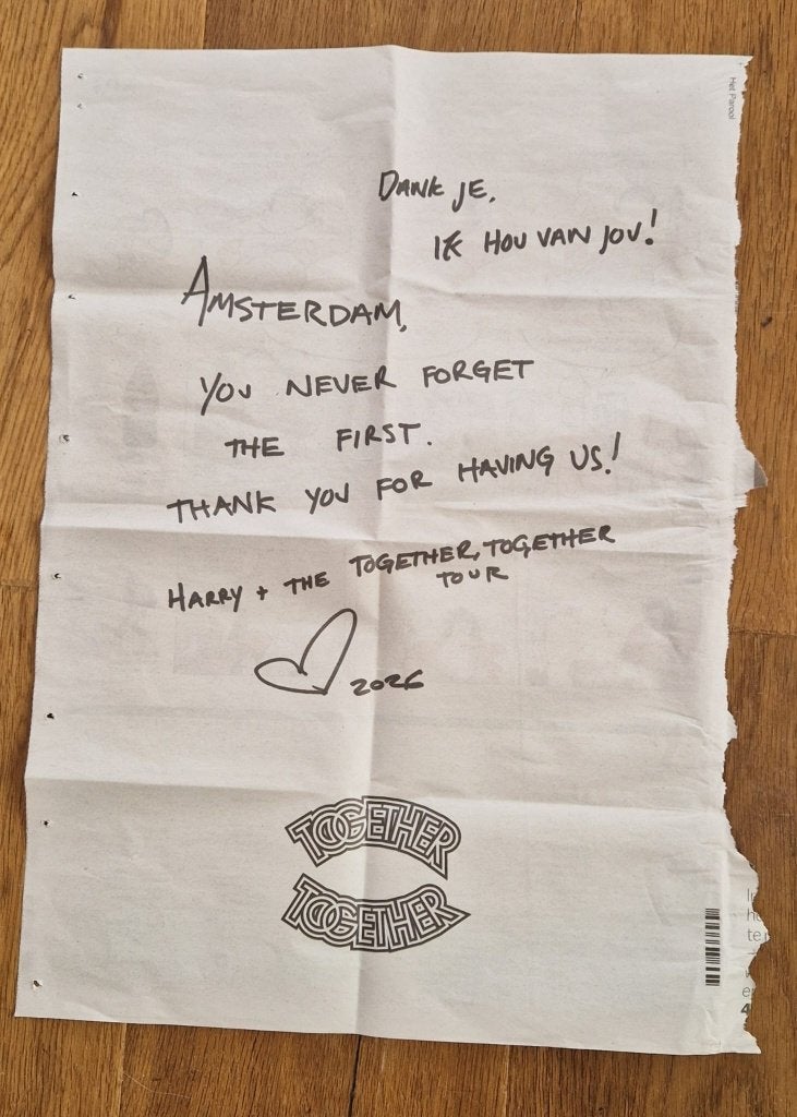 Originele Harry Styles – Parool Bedankkaart, Ophalen, Muziek, Film of Tv