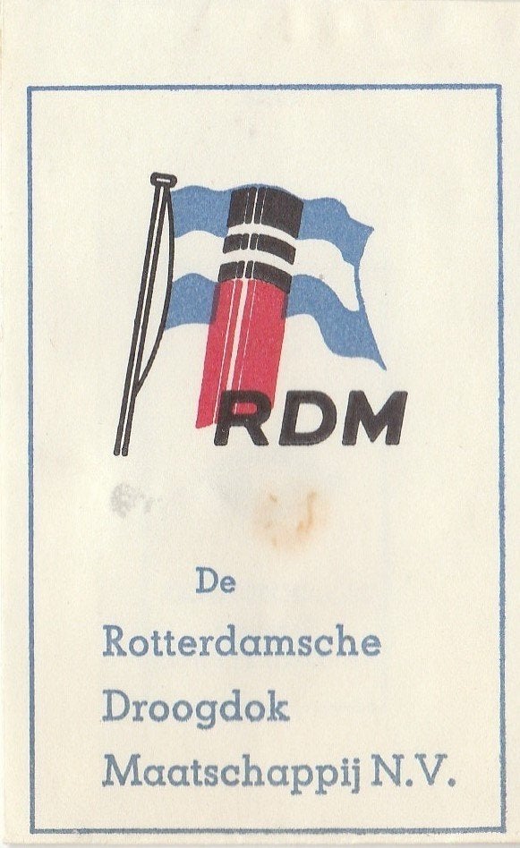 RDM De Rotterdamsche Droogdok Maatschappij - vlag, Ophalen of Verzenden