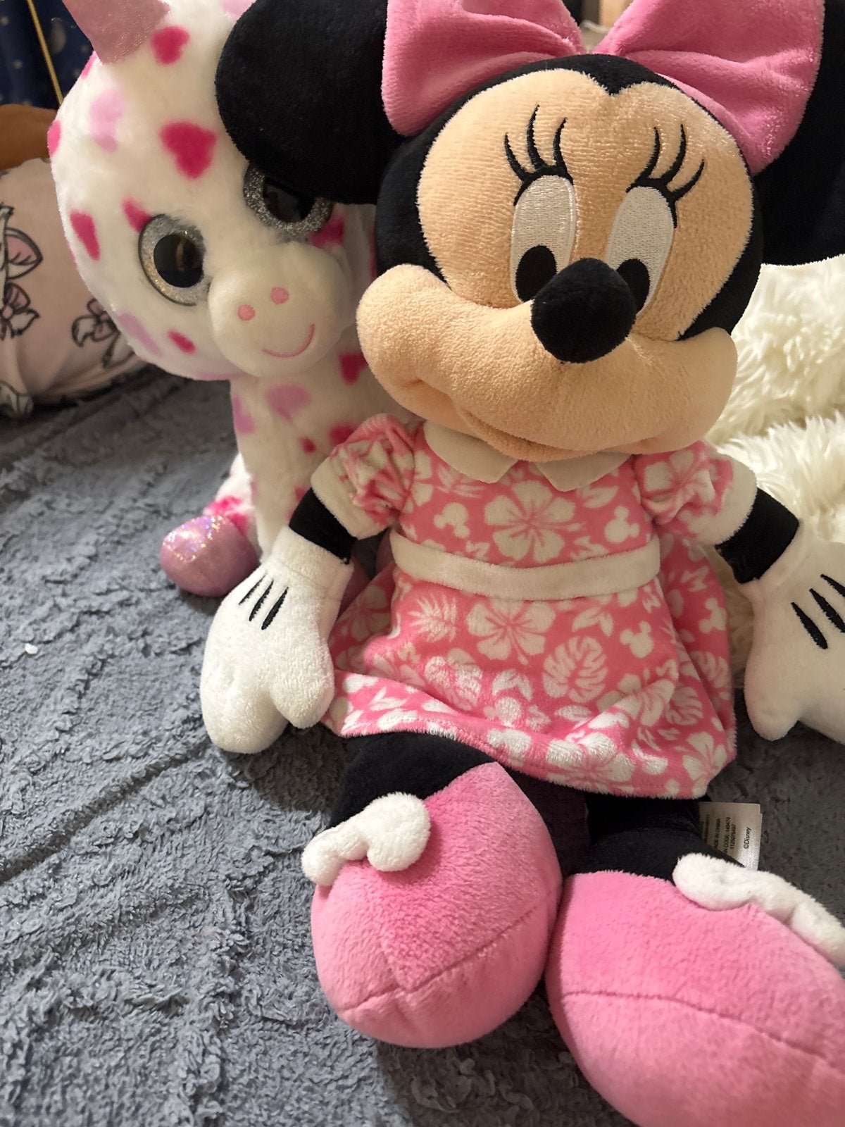 Knuffel Eenhoorn en Disney Mickey Mouse Setje, Eenhoorn, Disney, Ophalen of Verzenden, Zo goed als nieuw