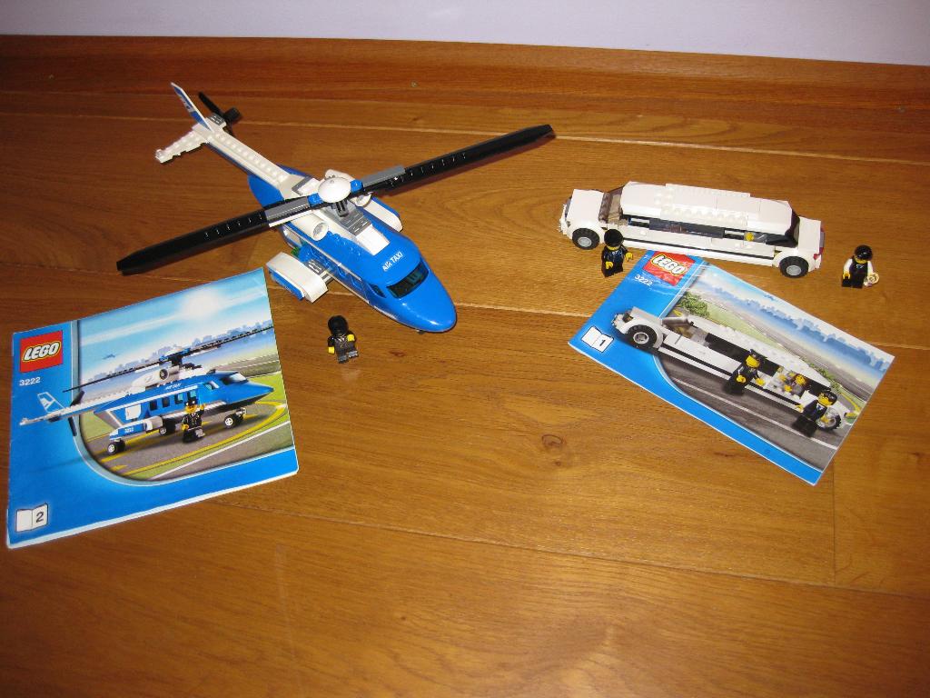 Lego City 3222 VIP transport limousine + helikopter COMPLEET, City, Lego, Compleet, Ophalen of Verzenden
