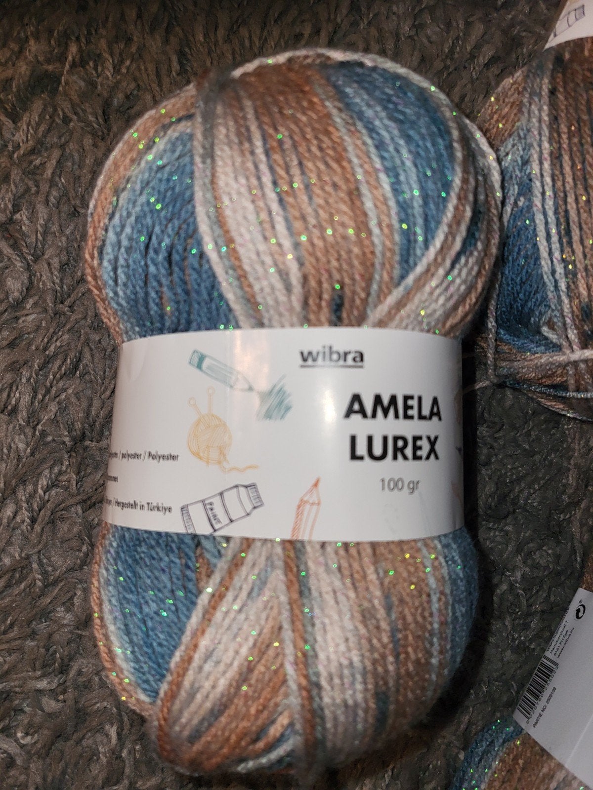 10 nieuwe bollen amela lurex garen, Ophalen of Verzenden, Nieuw, Breien of Haken, Wol of Garen