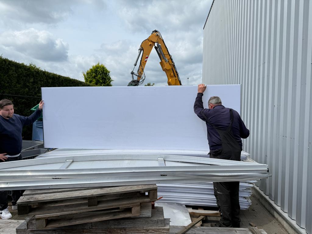 Partij polycarbonaat platen 105 x 330 cm, Doe-het-zelf en Verbouw, Dakpannen en Dakbedekking, Ophalen, Kunststof, Overige kleuren