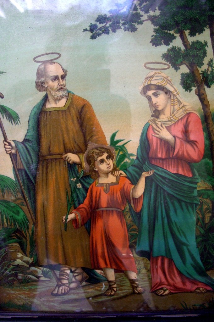 ANTIEK - PRENT HEILIGE FAMILIE ca. 1900-1920, Ophalen of Verzenden