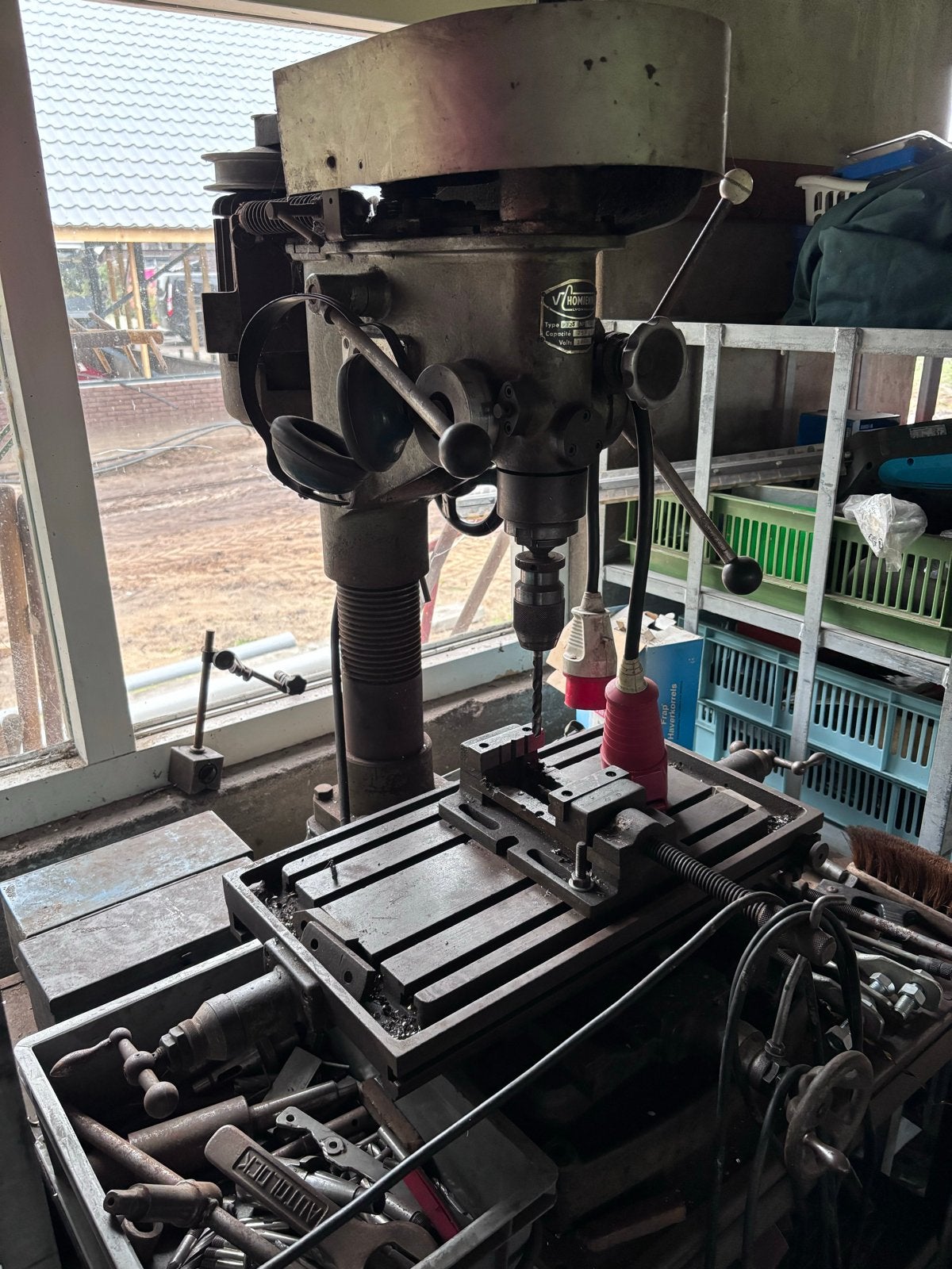 Kolomboormachine - Homienne P F25, Doe-het-zelf en Verbouw, Ophalen, Gebruikt, 600 watt of meer, Kolomboormachine