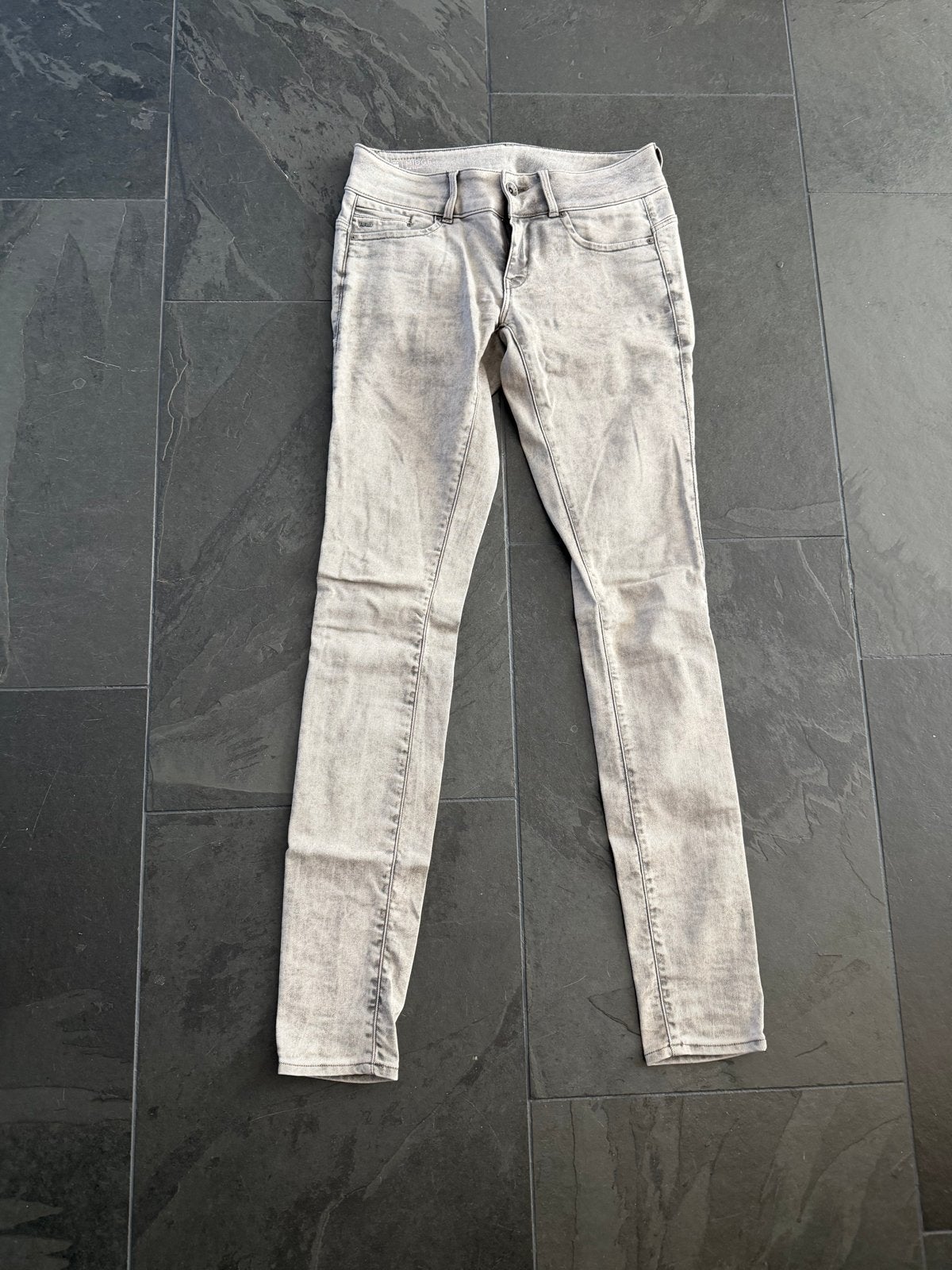 G-Star RAW Midge Skinny Jeans - Grijs - W28 L34, Ophalen, Zo goed als nieuw, Grijs, W28 - W29 (confectie 36)