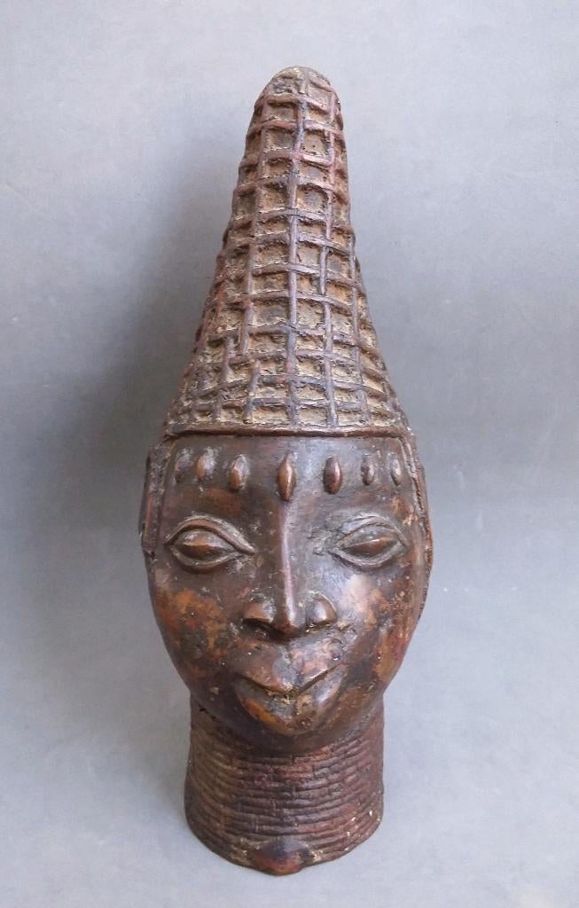 Om 1930-1970 GROOT Brons Bronzen OBA Herdenkings Hoofd Kop, Antiek en Kunst, Antiek | Koper en Brons, Ophalen of Verzenden, Brons