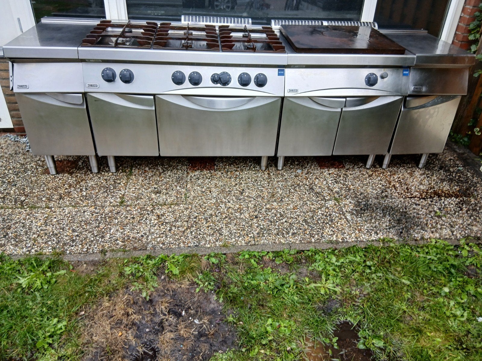 Zanussi Horeca Keukenblok met Fornuis en Bakplaat, Ophalen of Verzenden, Gebruikt, Fornuis, Frituur en Grillen