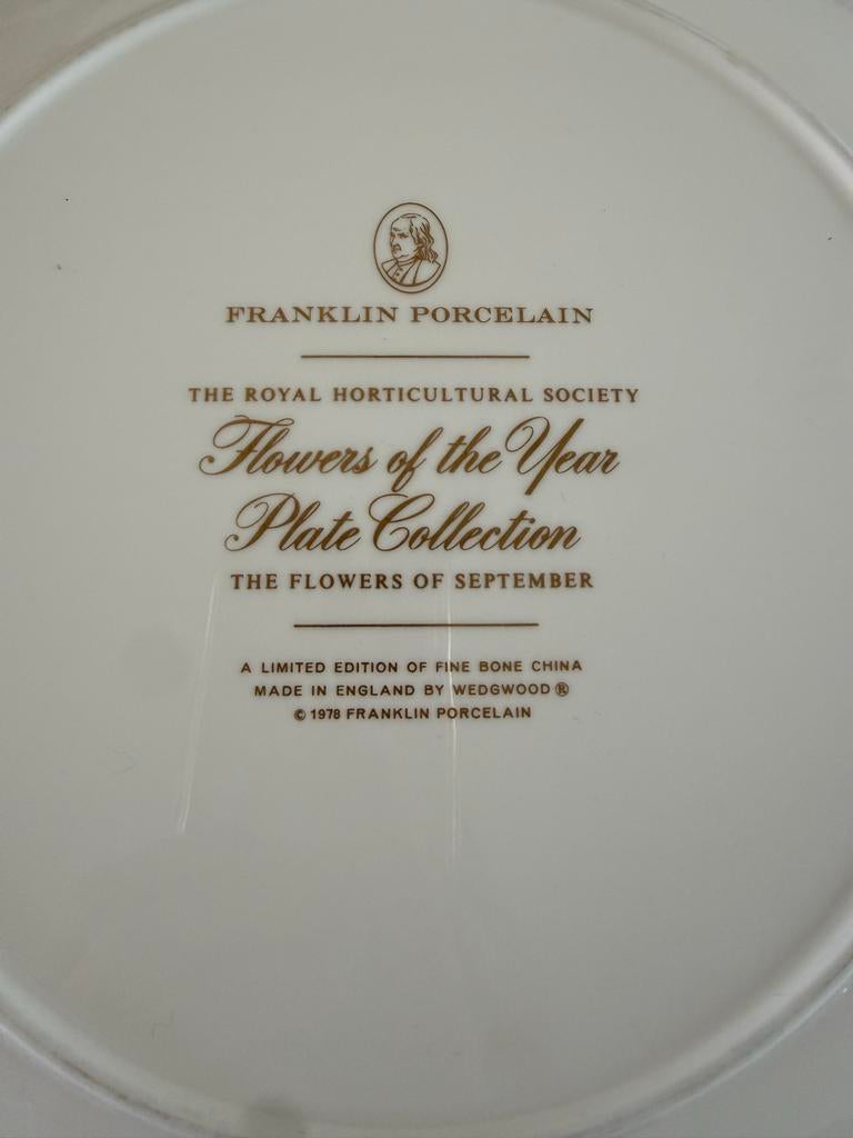 Franklin Porcelain 'Flowers of the Year' September bord, Antiek en Kunst, Antiek | Porselein, Ophalen of Verzenden