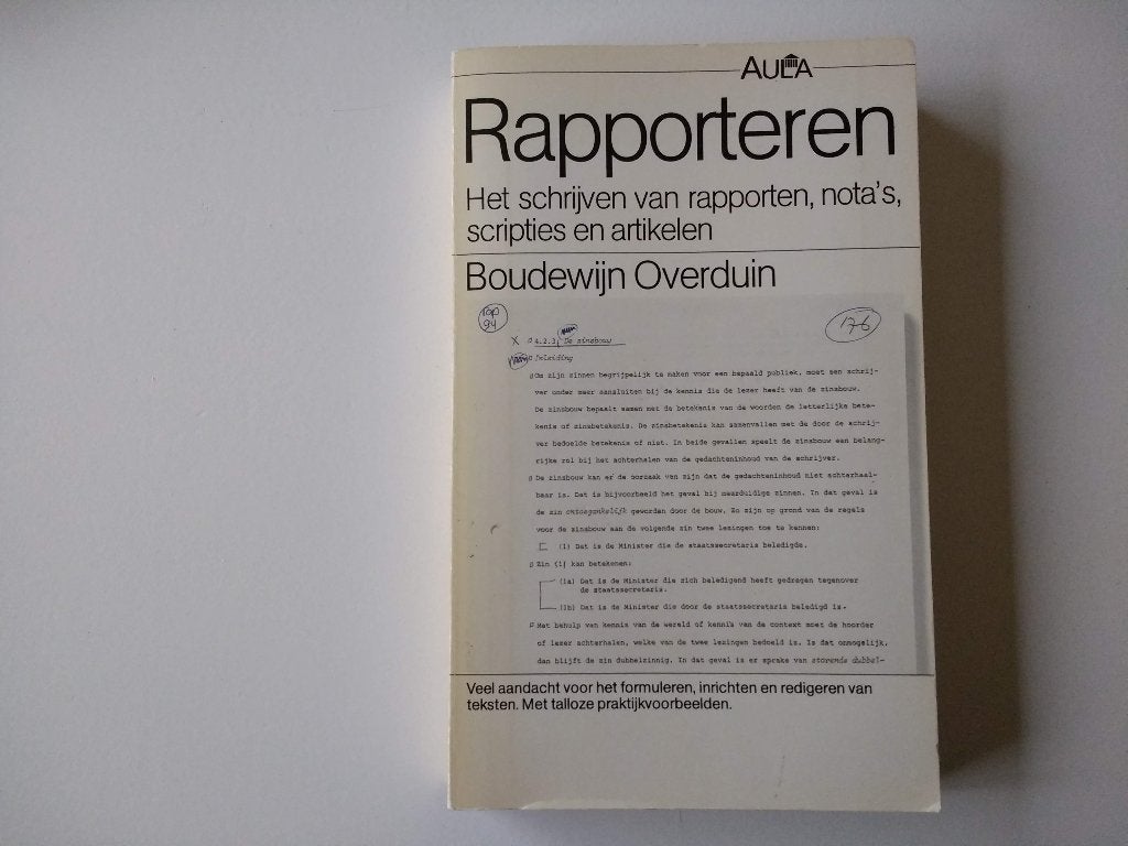Boek Rapporteren door Boudewijn Overduin, Boeken, Overige Boeken, Gelezen, Ophalen of Verzenden