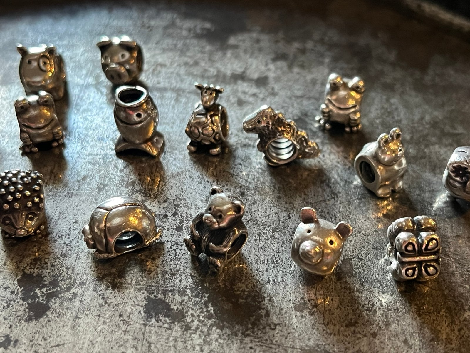 Pandora dieren  zoekenneen thuis., Ophalen of Verzenden, Zo goed als nieuw, Zilver, Pandora