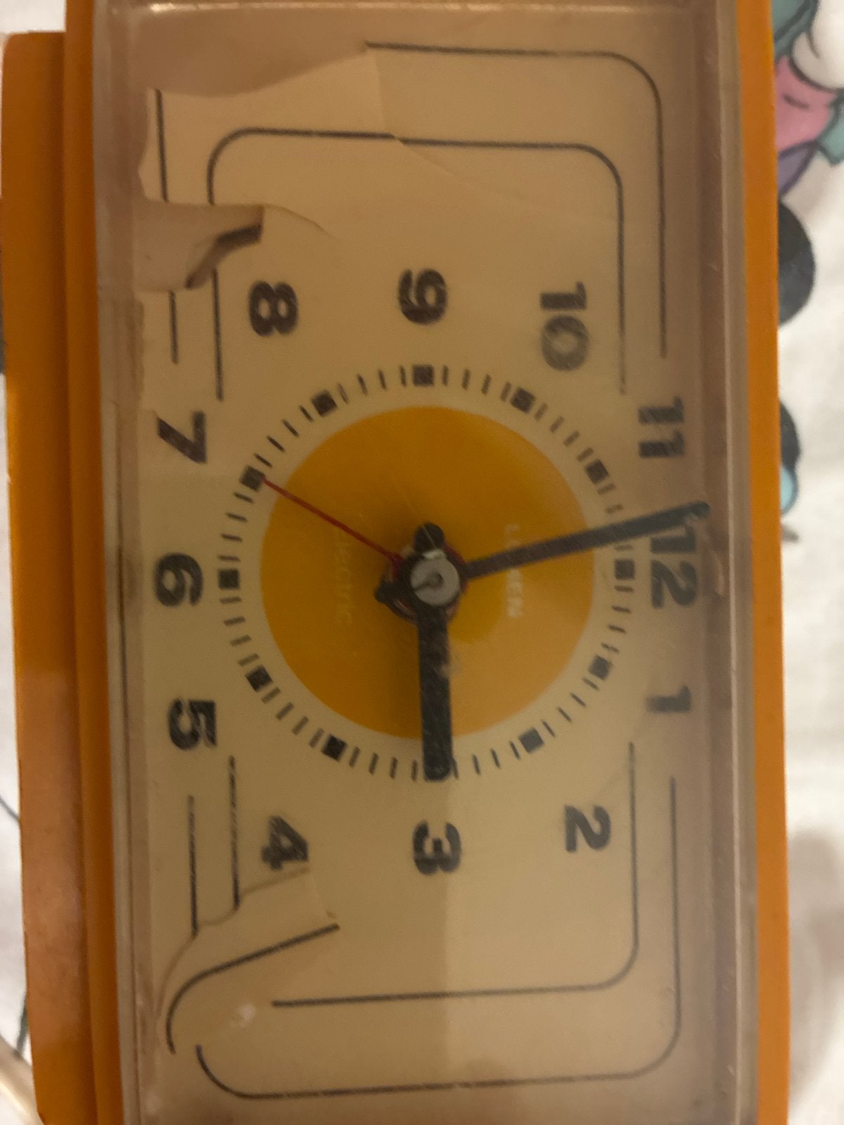 Vintage oranje wekker, Ophalen of Verzenden