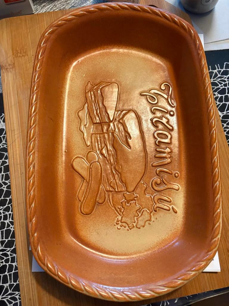 Aardewerken Tiramisu Ovenschaal - Zo Goed als Nieuw, Overige typen, Ophalen of Verzenden, Zo goed als nieuw, Steen/keramiek
