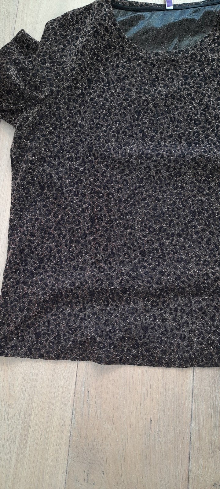 Te koop zgan Dames top zwart brons tijger Miss Etam XL, Zwart, Maat 46/48 (XL) of groter, Ophalen of Verzenden, Zo goed als nieuw