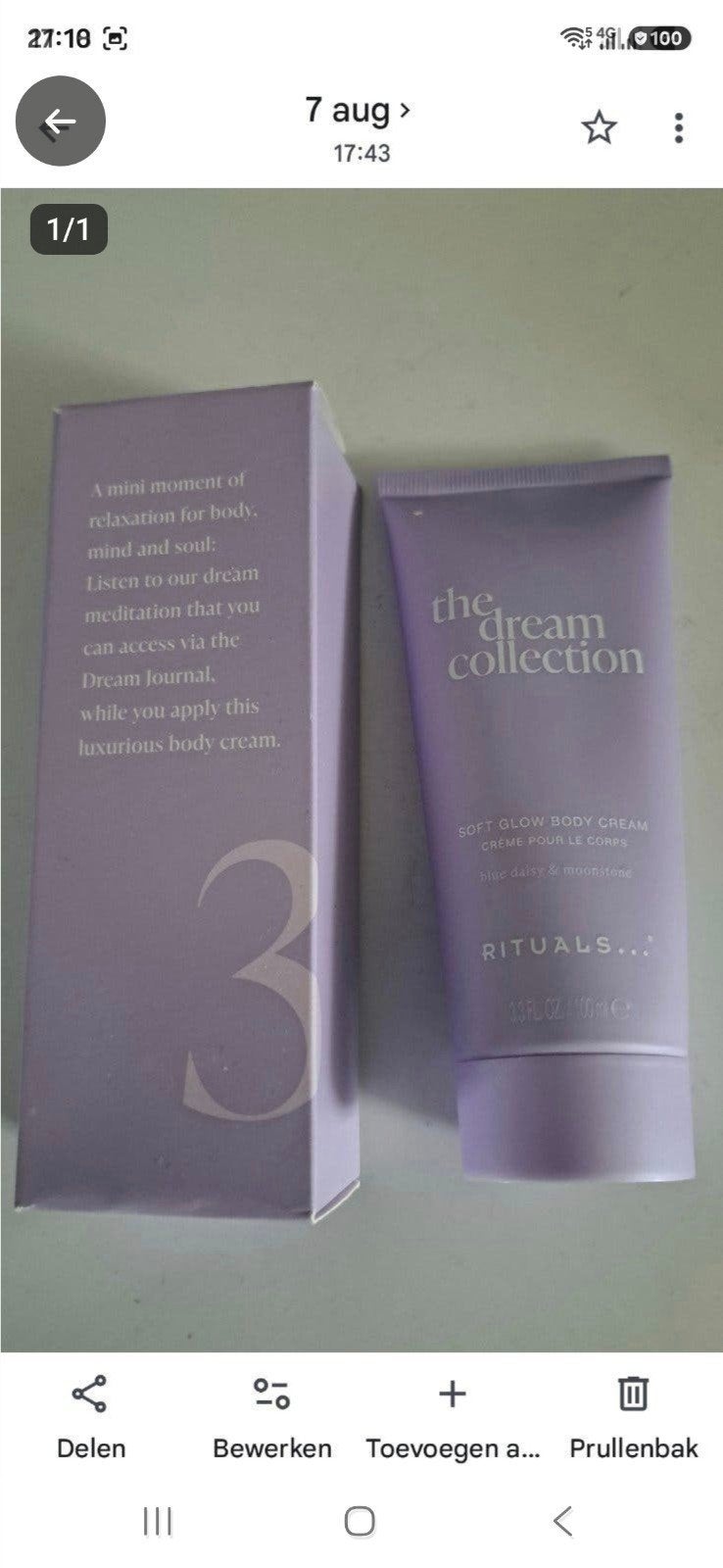 Rituals The Dream Collection Soft Glow Body Cream, Ophalen of Verzenden