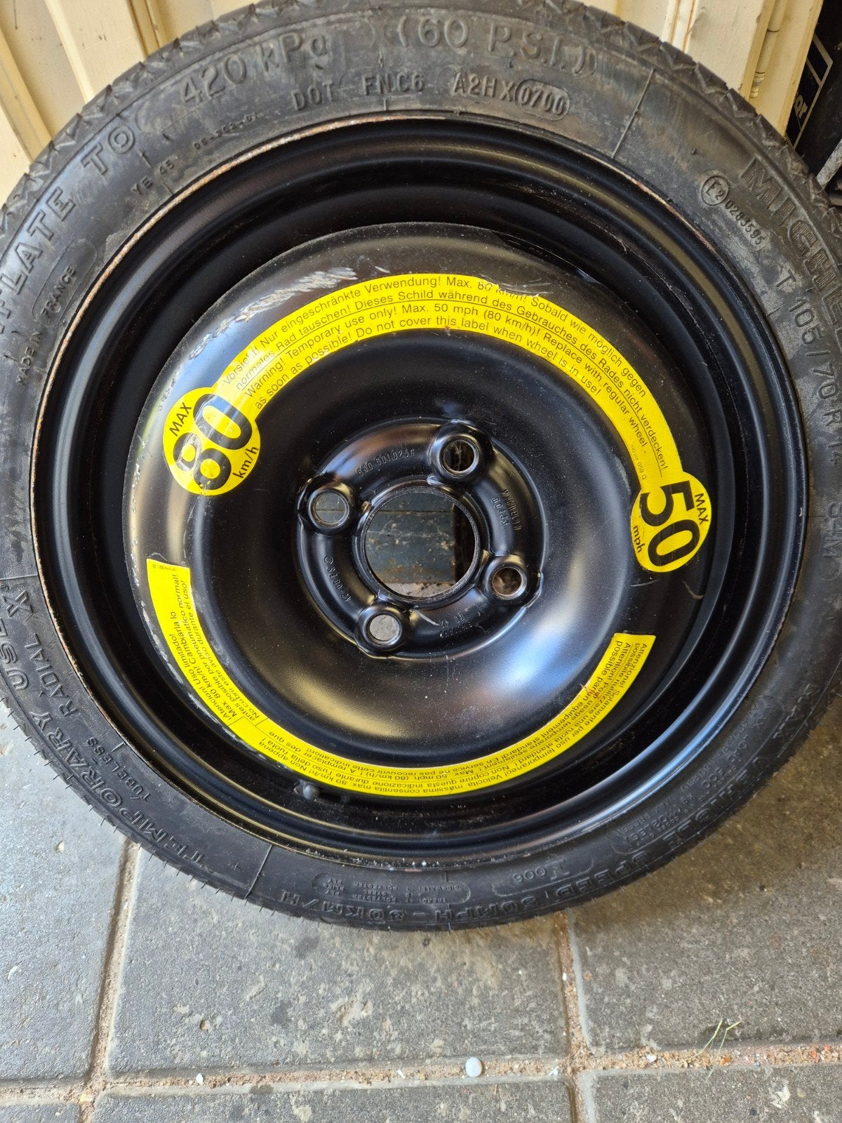 te koop thuiskomen, reservewiel voor vw polo, Ophalen, Zo goed als nieuw
