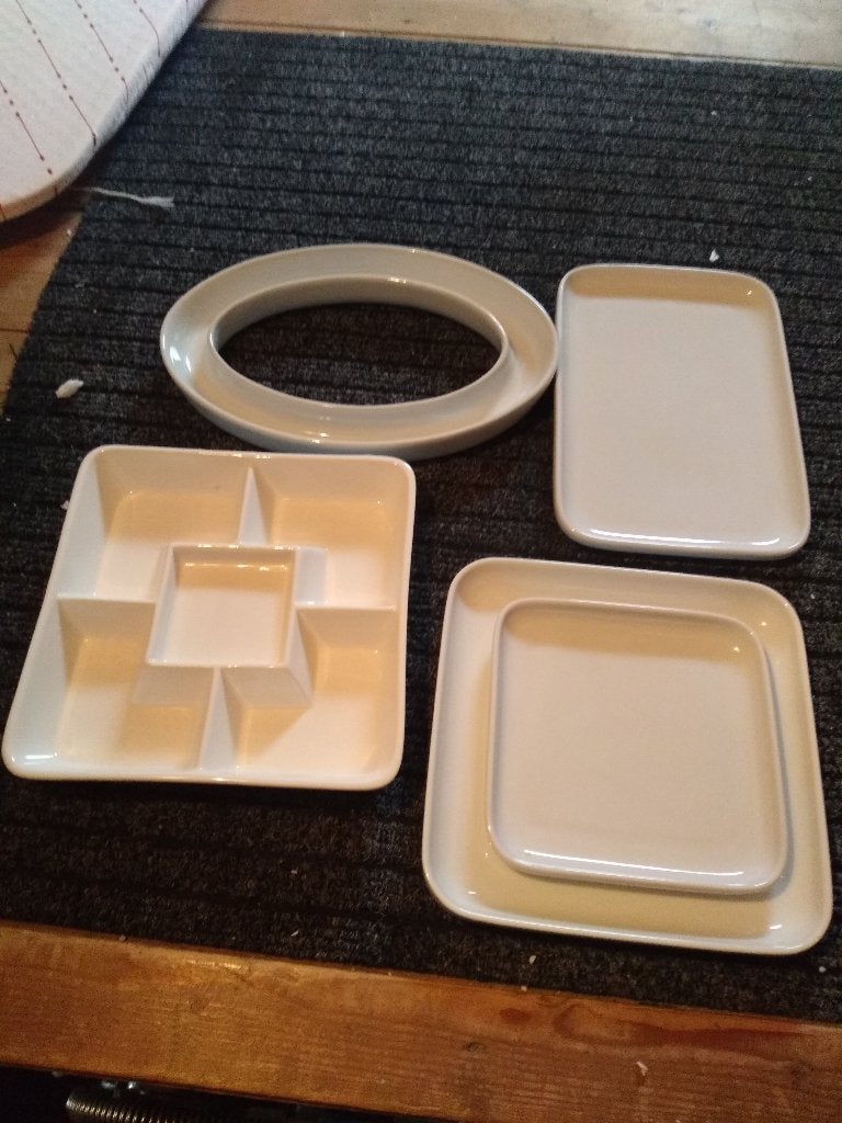 5 delig amuse set, Ophalen, Nieuw, Glas, Bord(en)