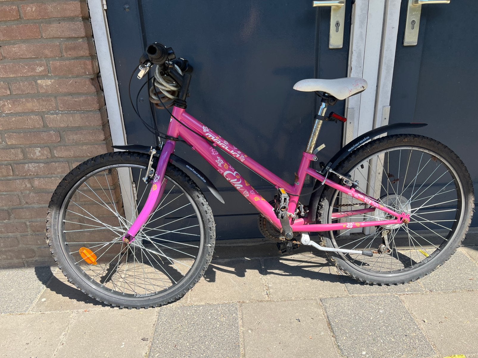 Vrolijke crossfiets meisje, Ophalen, Gebruikt, Trommelrem, Versnellingen