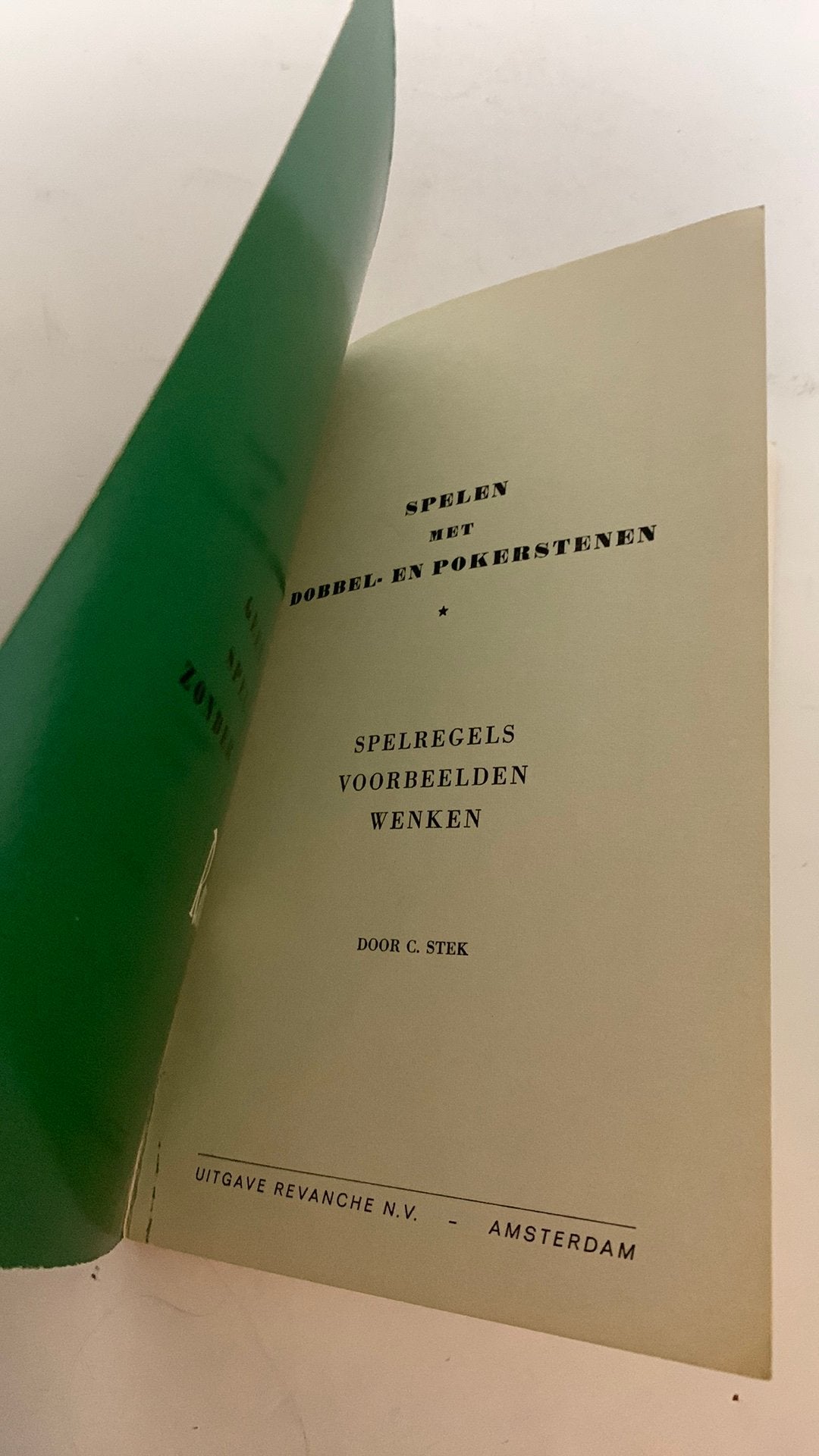 Vintage Spelregels boekje - Dobbel- en Pokerstenen, Hobby en Vrije tijd, Gezelschapsspellen | Overige, Vijf spelers of meer, Ophalen of Verzenden
